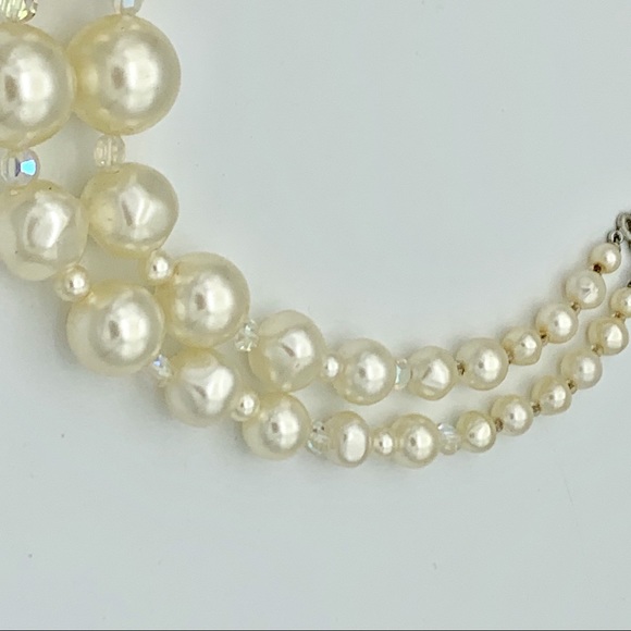 Vintage Chunky Faux Pearl Choker Necklace - Picture 6 of 8
